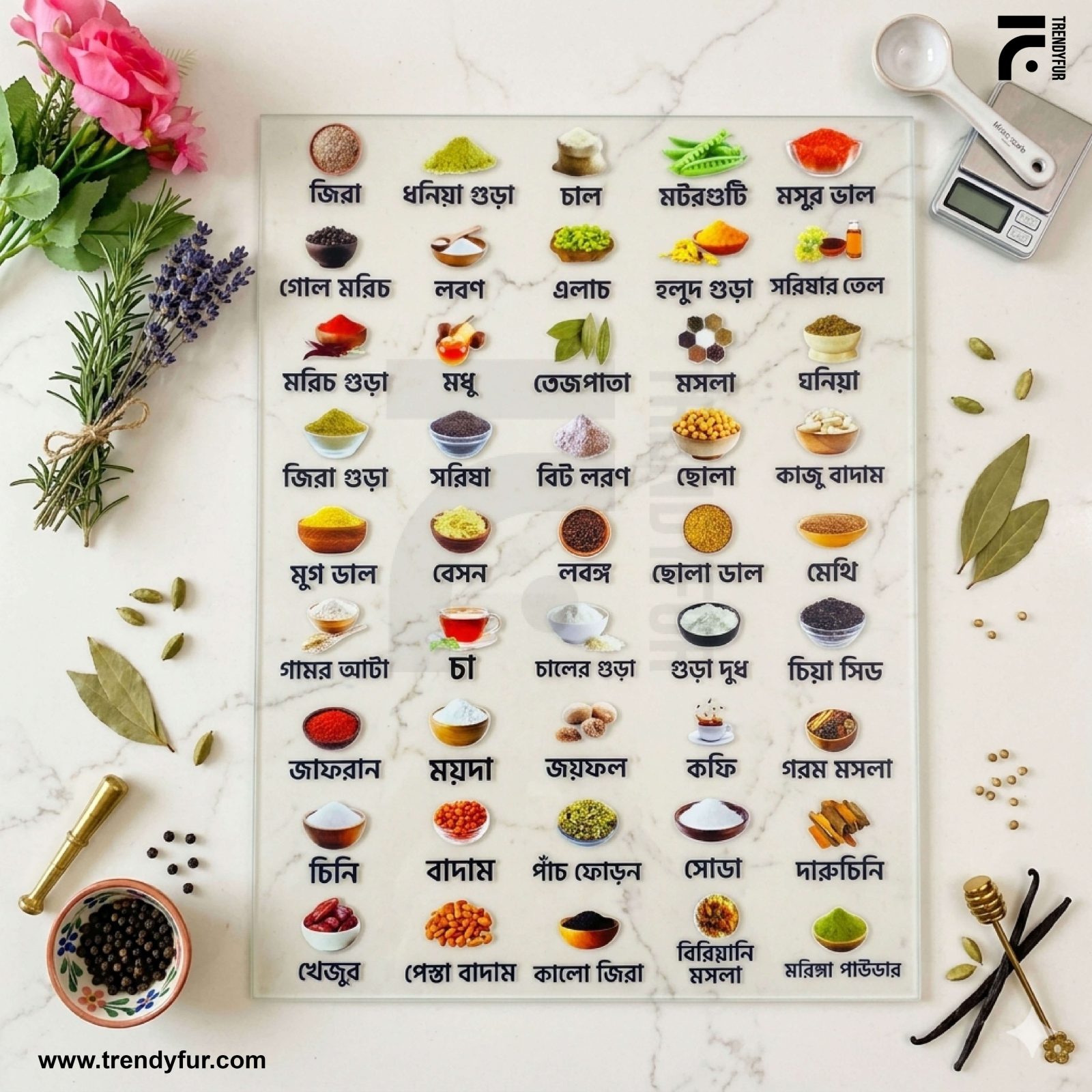 Bangla -Label Sticker Bangla- Premium Permanent Kitchen Label Sticker