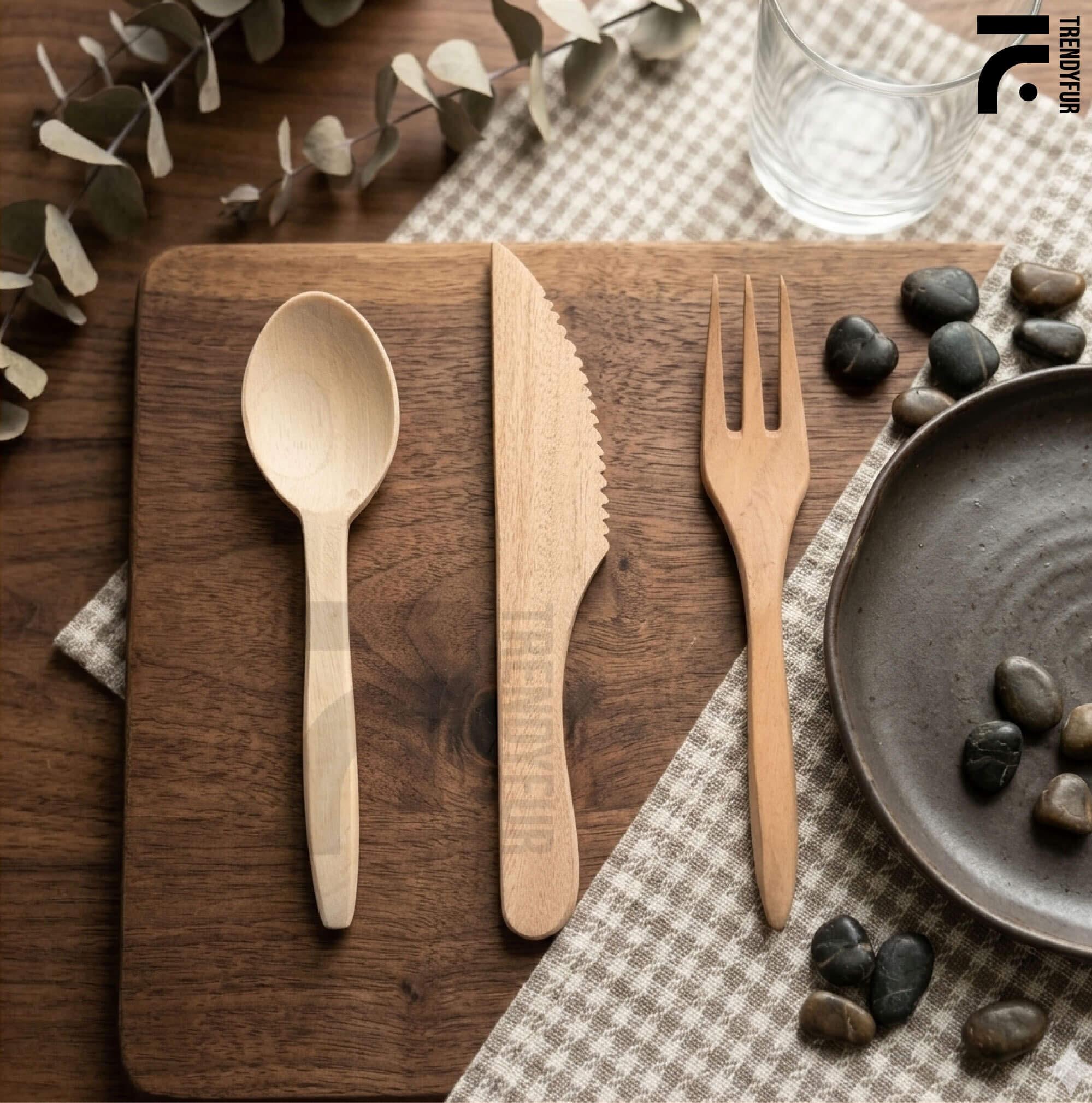 Wooden Cutlery - 3pcs/set